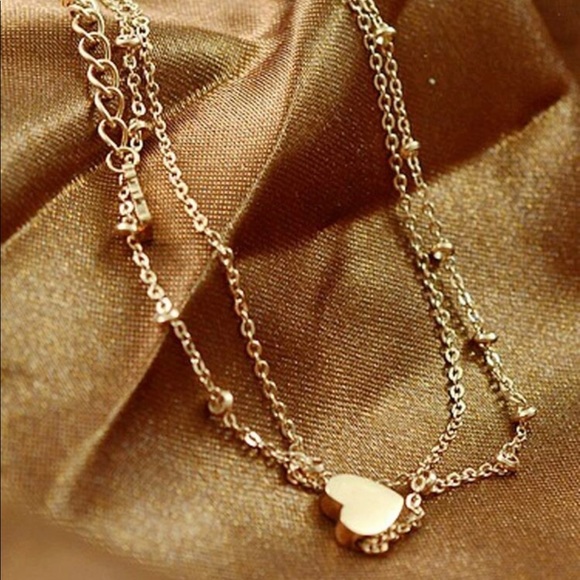 🆕 Dainty Layered Heart Anklet - Picture 2 of 3